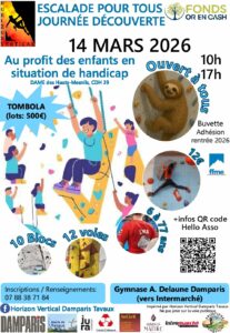 Lire la suite à propos de l’article ESCALADE POUR TOUS – JOURNÉE DÉCOUVERTE