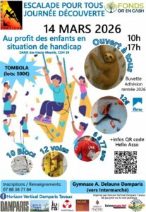 Lire la suite à propos de l’article ESCALADE POUR TOUS – JOURNÉE DÉCOUVERTE