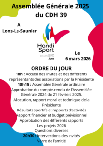 Lire la suite à propos de l’article Assemblée Générale 2025 du CDH 39
